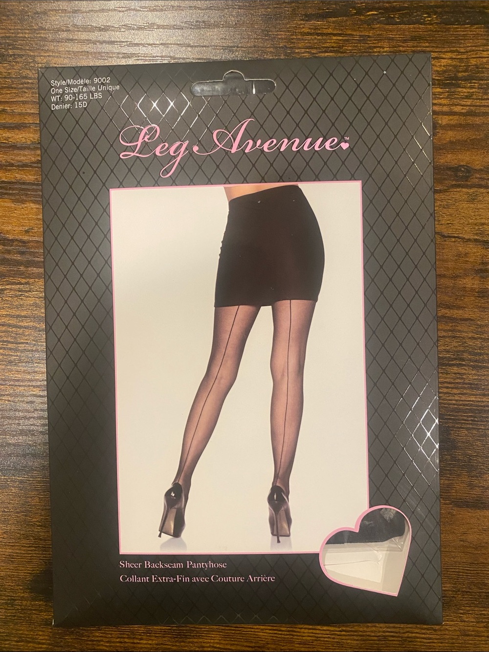Brand new Leg Avenue Sheer Backseam Pantyhose - Black